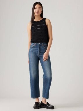 Levi’s Ribcage Straight Ankle Jeans, size 28, color is On My Honor